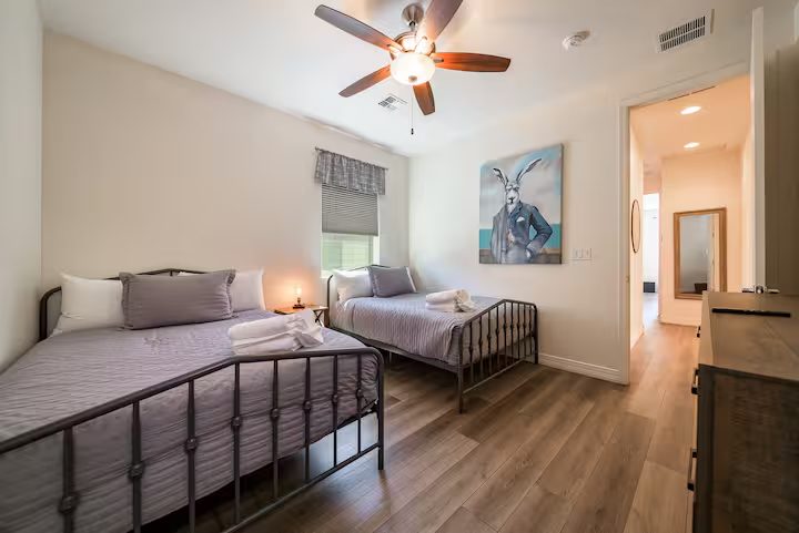 Third bedroom with two double beds