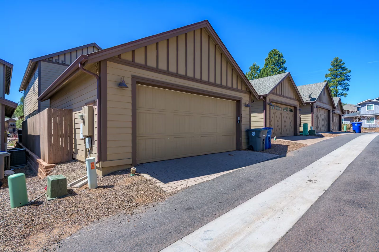 Garage and street view at FlagBaseCamp
