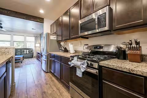 Kitchen range and counter detail