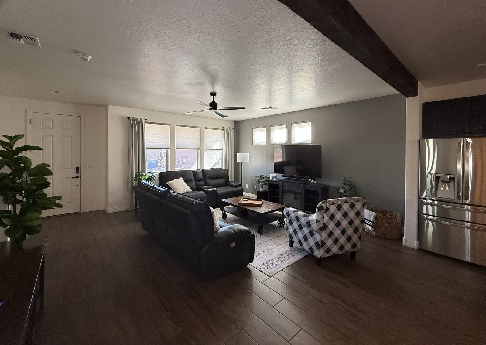 Wide view of the living room